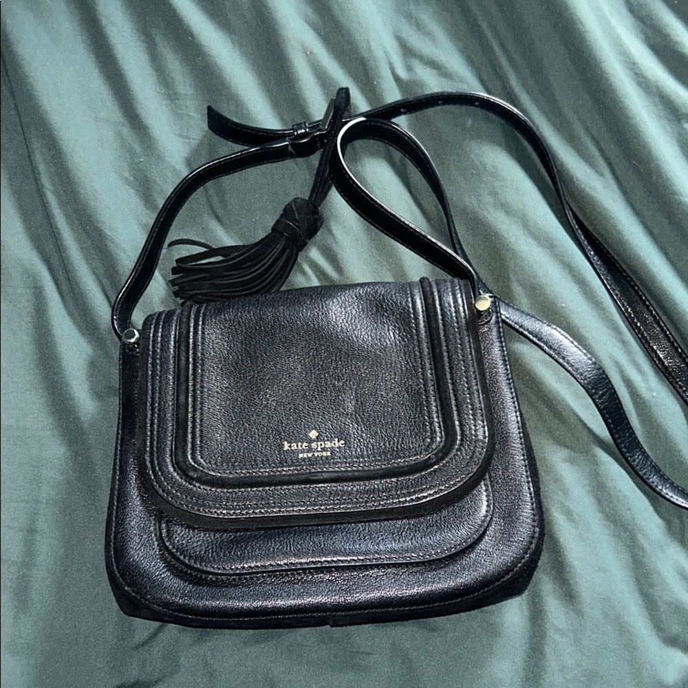 Kate Spade Black Leather Crossbody Bag